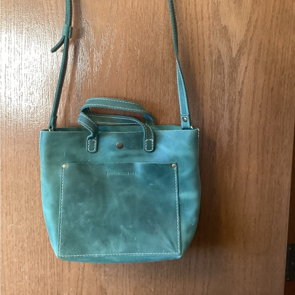 Portland Leather mini crossbody tote